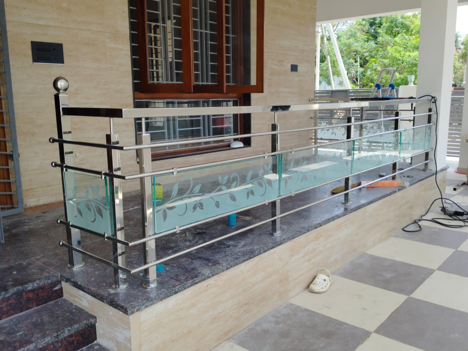 Glass railing installation by MAHADEV STEEL, Morbi Gujarat
